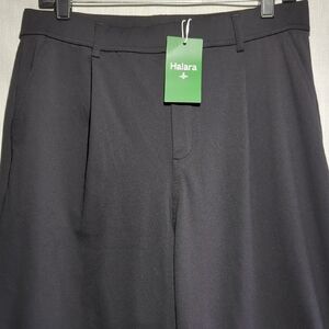 NWT Halara High Waisted Pocket Work Flare Pants Solid Black Women's Lrg (12/14)
